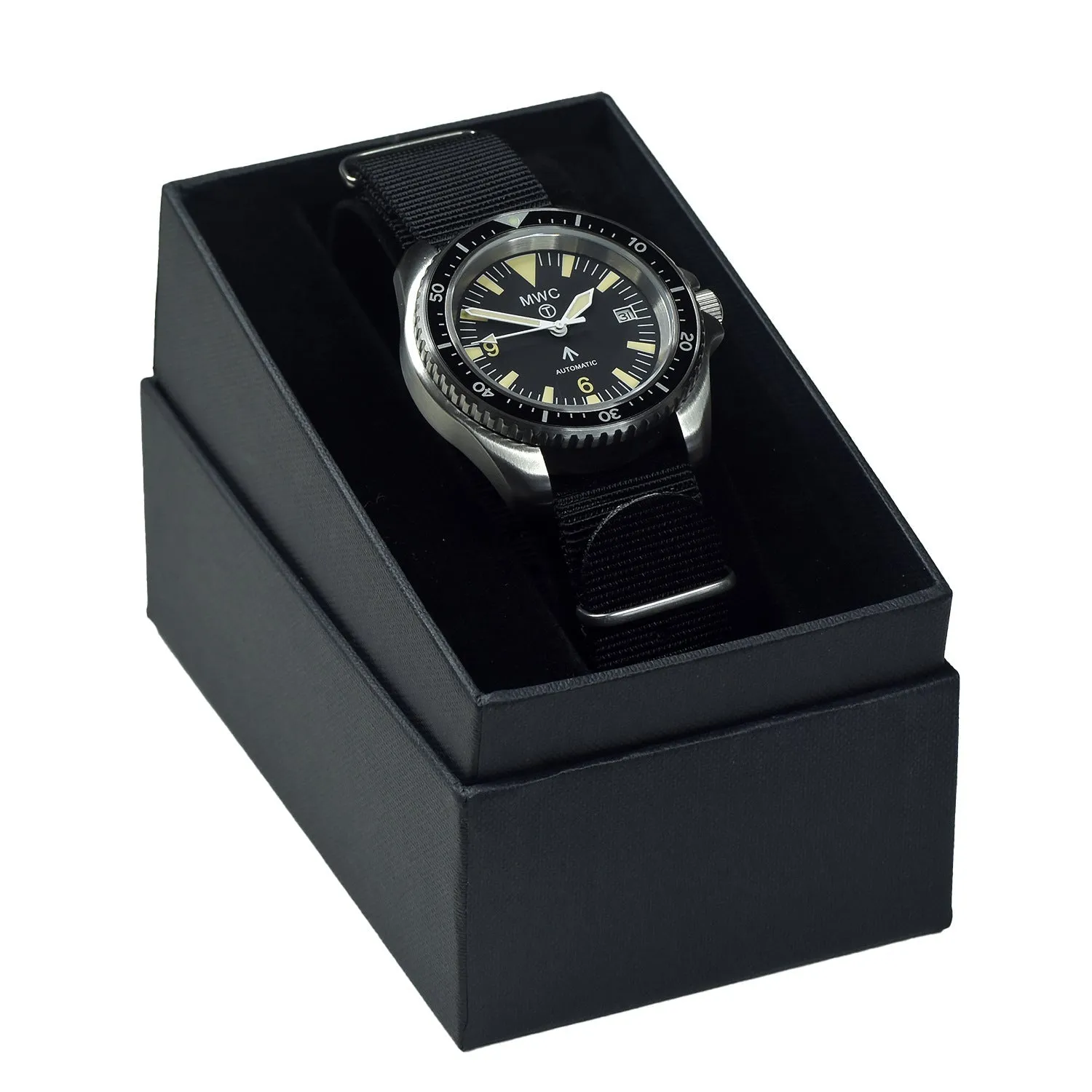 MWC 1999-2001 Pattern Automatic Military Divers Watch  - Retro Luminous Paint, Sapphire Crystal, 60 Hour Power Reserve