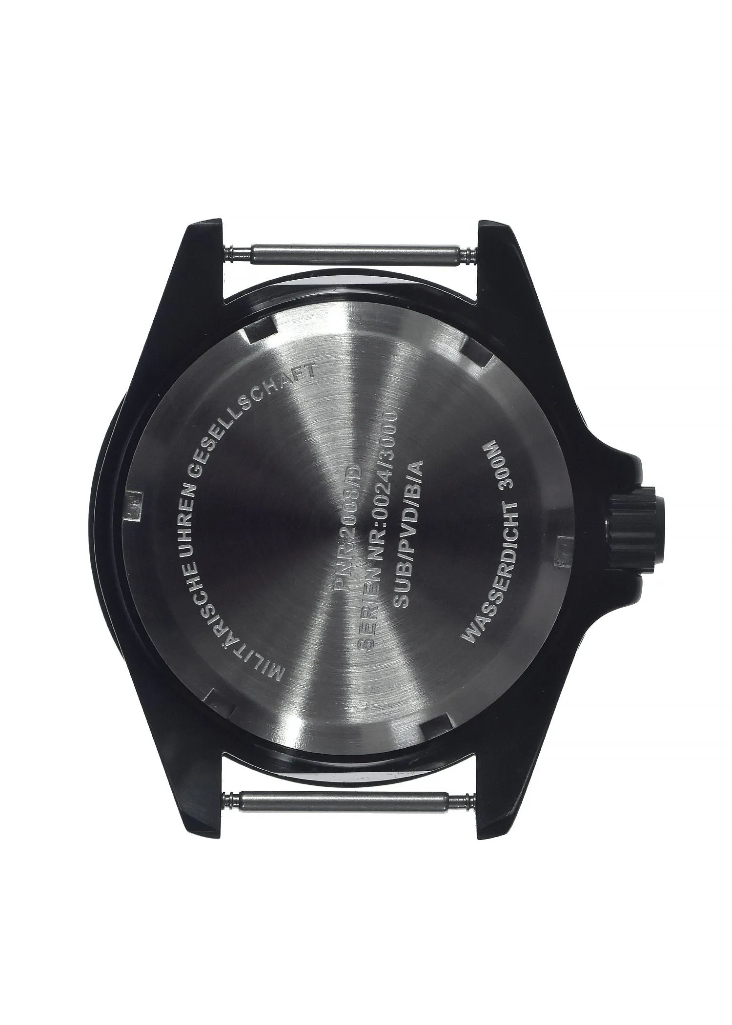 MWC 24 Jewel 300m Automatic Military Divers Watch in Black PVD Steel with Ceramic Bezel and Sapphire Crystal