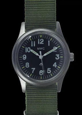 MWC Classic 1960s/70s European Pattern Military Watch on a Olive Green Military Webbing Strap