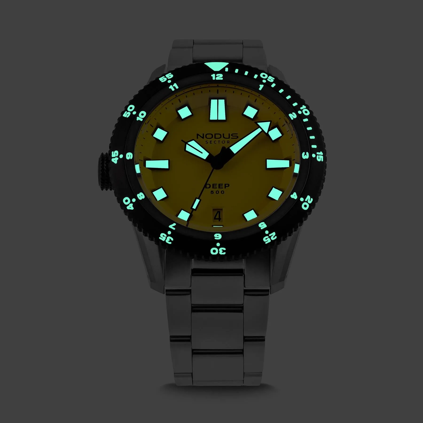 Nodus Sector Deep Destro Automatic Dive Watch - Flare Yellow Dial
