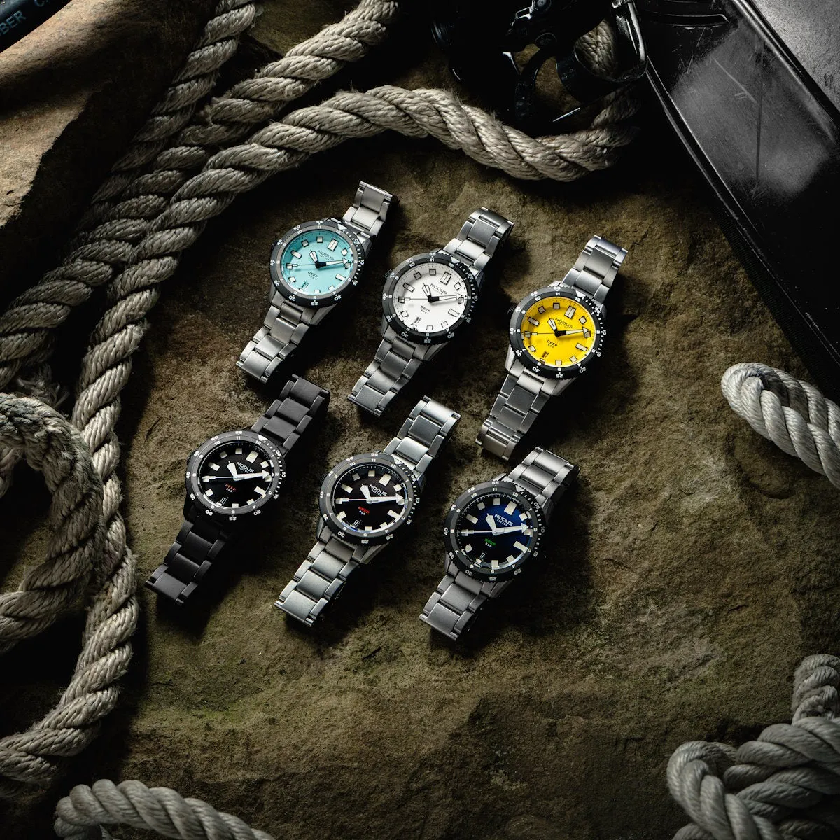 Nodus Sector Deep Destro Automatic Dive Watch - Flare Yellow Dial