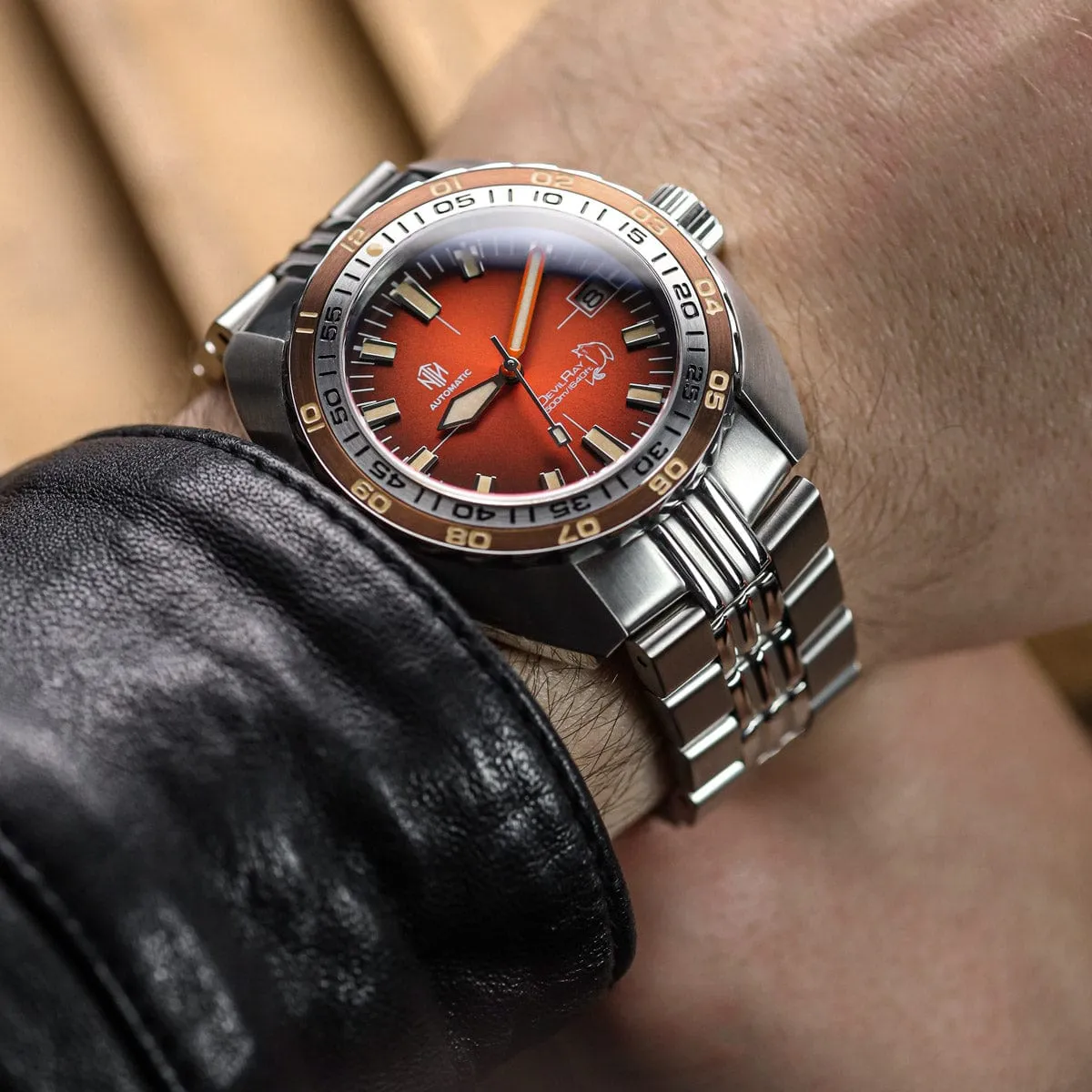 NTH DevilRay Dive Watch - Vintage Orange - WatchGecko Exclusive