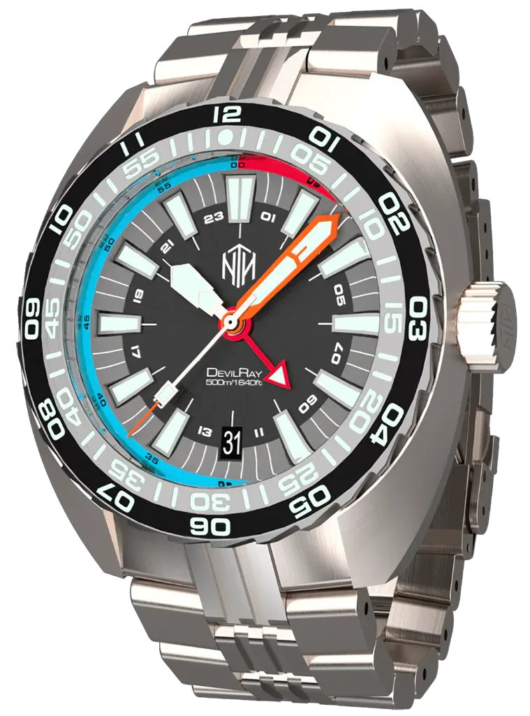 NTH DevilRay II Black Date GMT