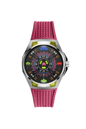 Nubeo OAO Automatic Space Invaders Limited Edition Plasma Pink Men's Watch NB-6099-SI-02