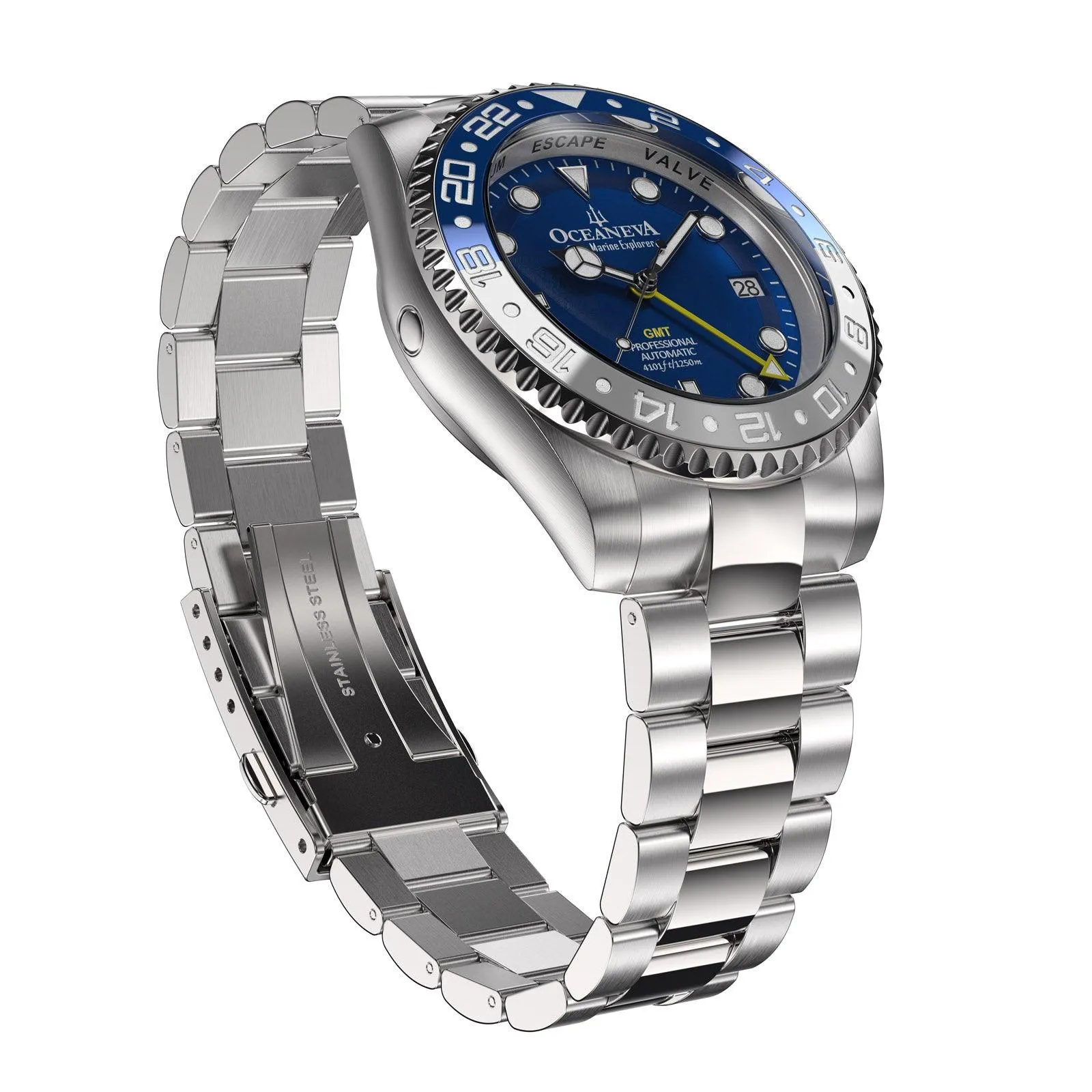 Oceaneva Automatic GMT Watch - Deep Marine Explorer Diver Watch