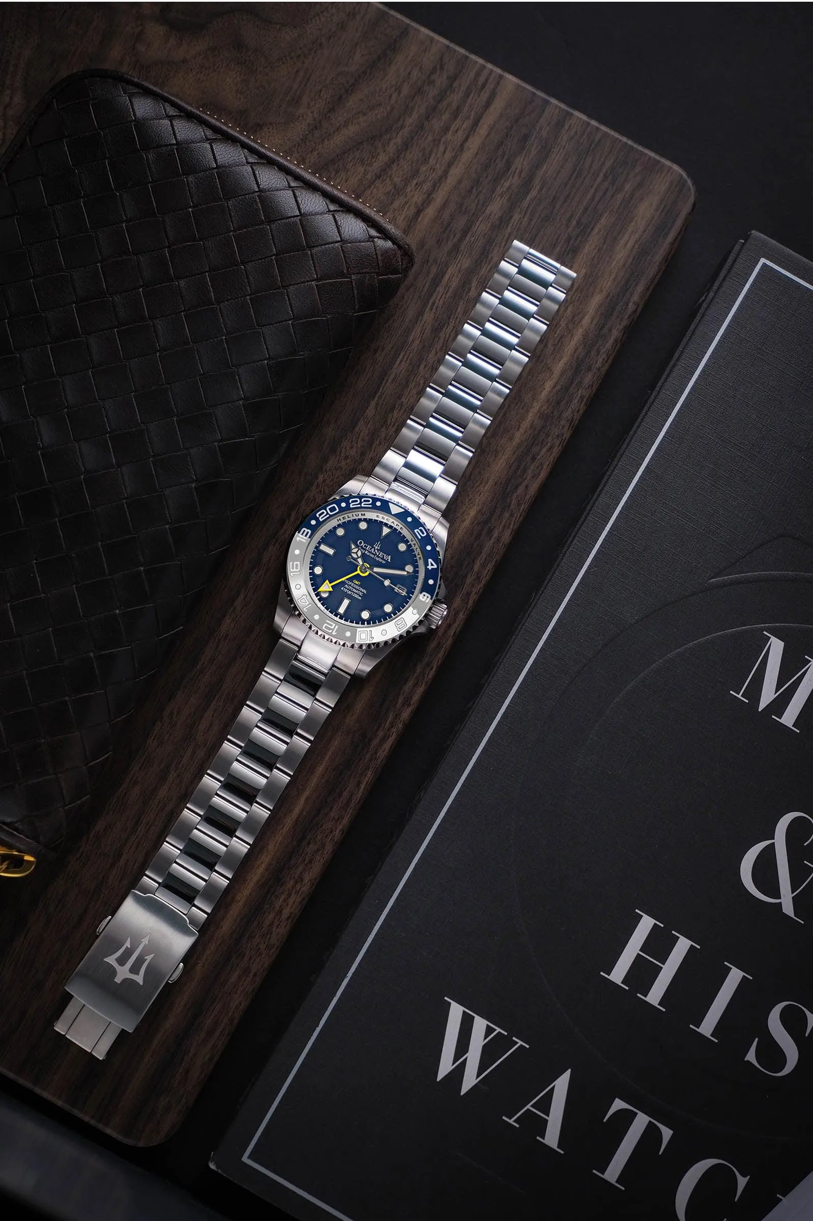 Oceaneva Automatic GMT Watch - Deep Marine Explorer Diver Watch