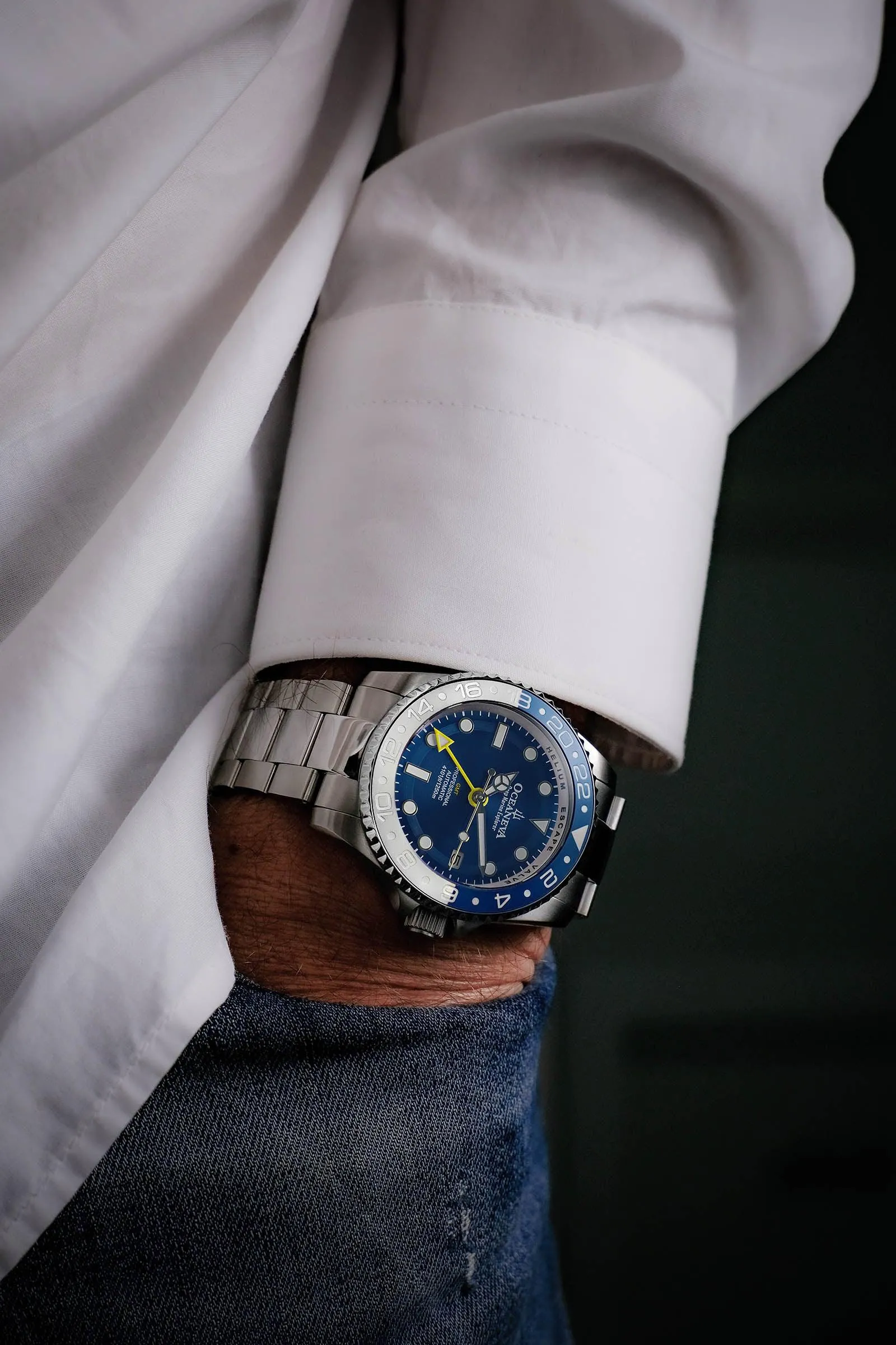 Oceaneva Automatic GMT Watch - Deep Marine Explorer Diver Watch