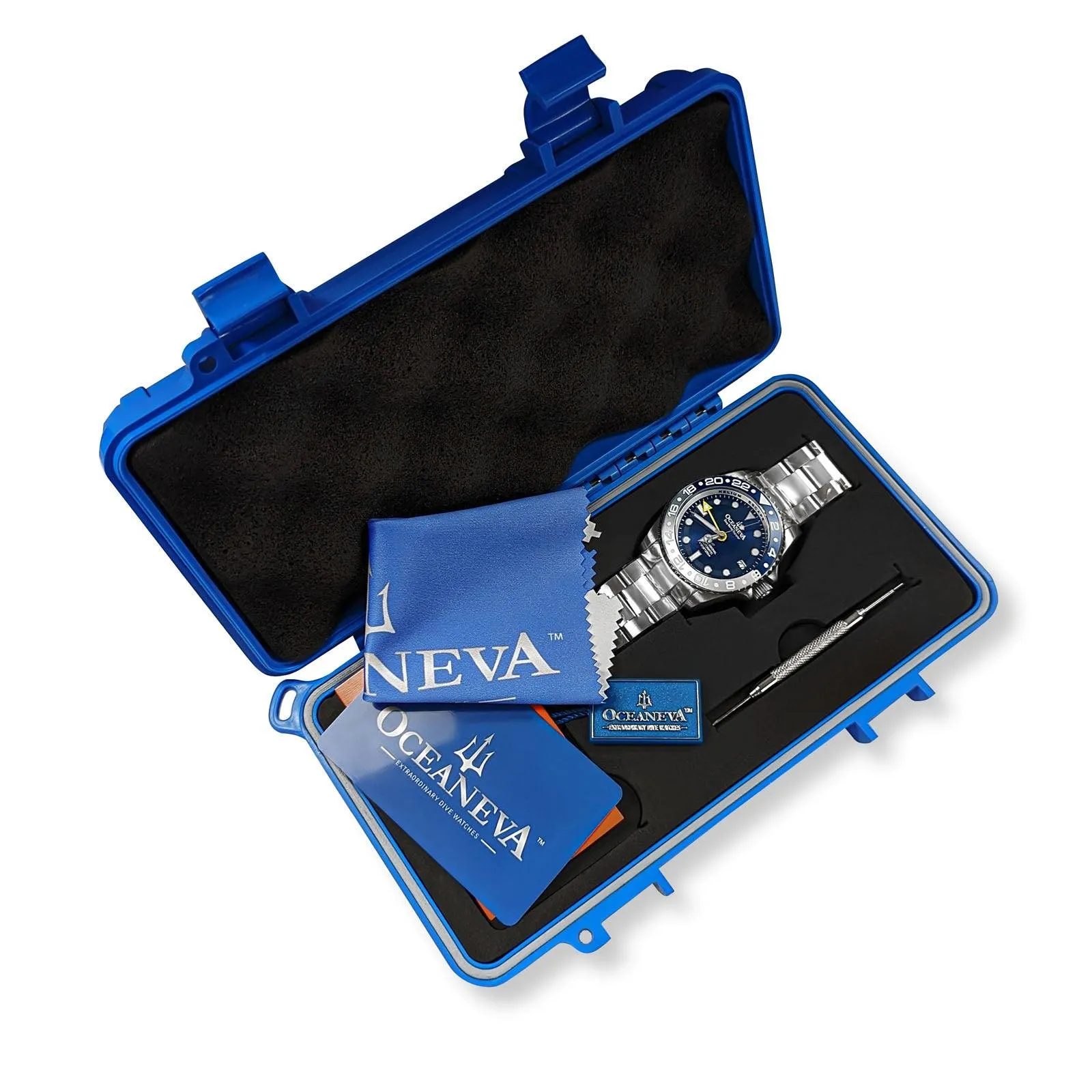 Oceaneva Automatic GMT Watch - Deep Marine Explorer Diver Watch