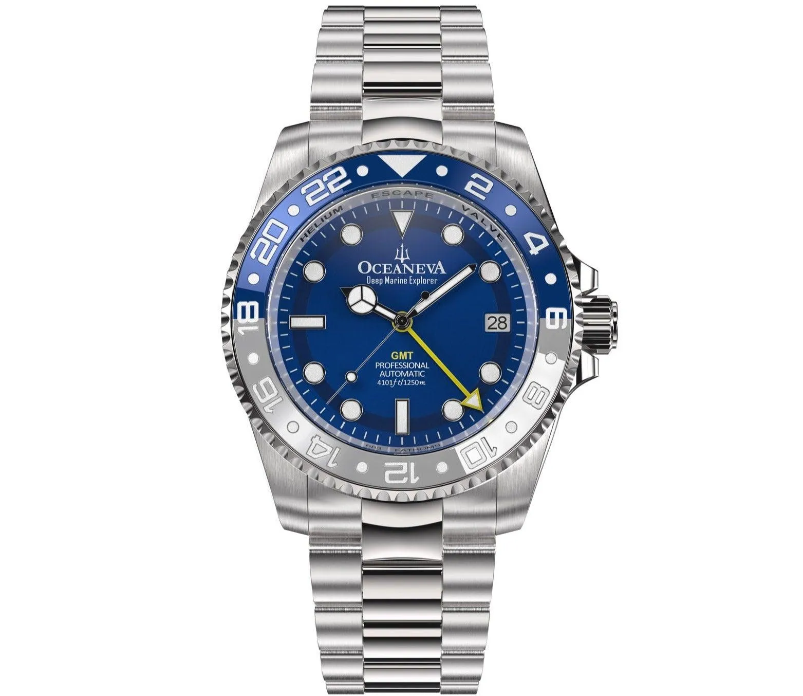 Oceaneva Automatic GMT Watch - Deep Marine Explorer Diver Watch