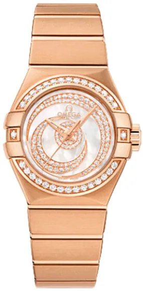 Omega Constellation Automatic Chronometer Diamond White Dial Ladies Watch 123.55.27.20.55.005