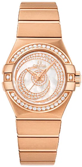 Omega Constellation Automatic Chronometer Diamond White Dial Ladies Watch 123.55.27.20.55.005