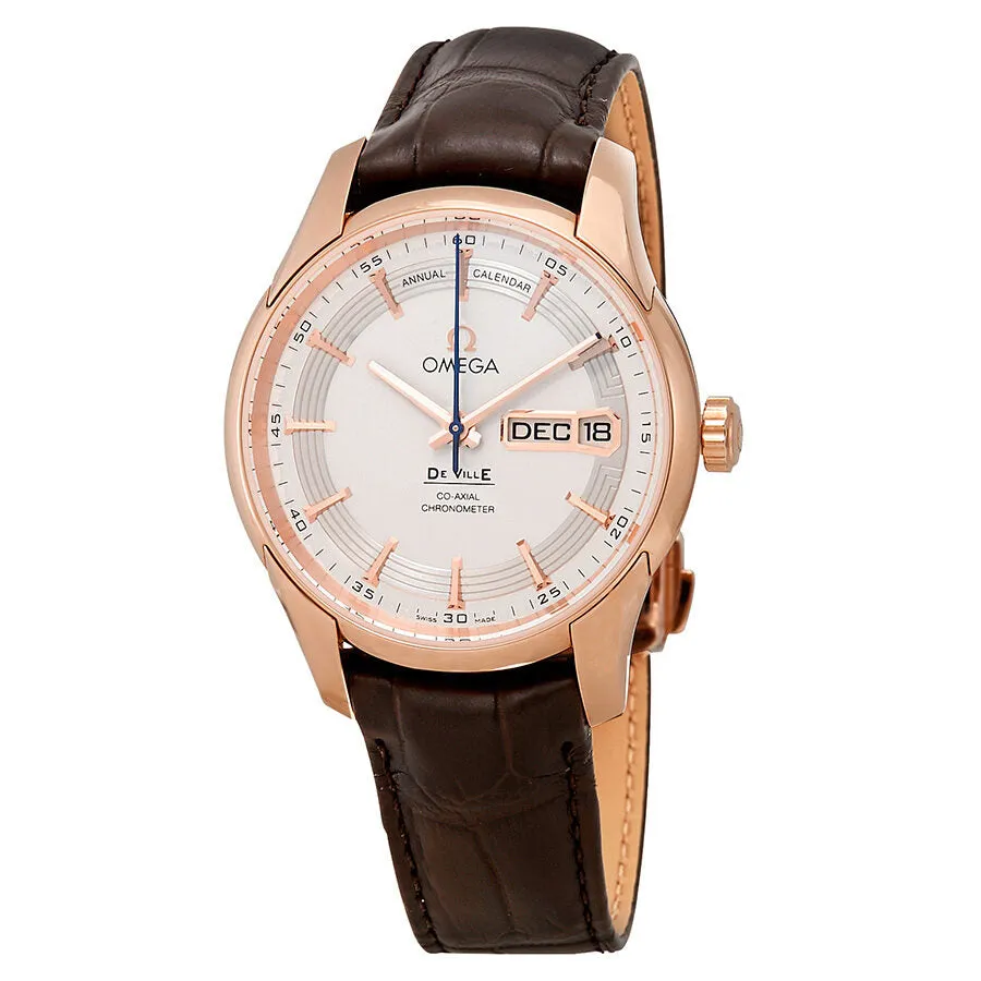 Omega De Ville Hour Vision 18kt Rose Gold Automatic Chronometer Silver Dial Men's Watch 431.63.41.22.02.001