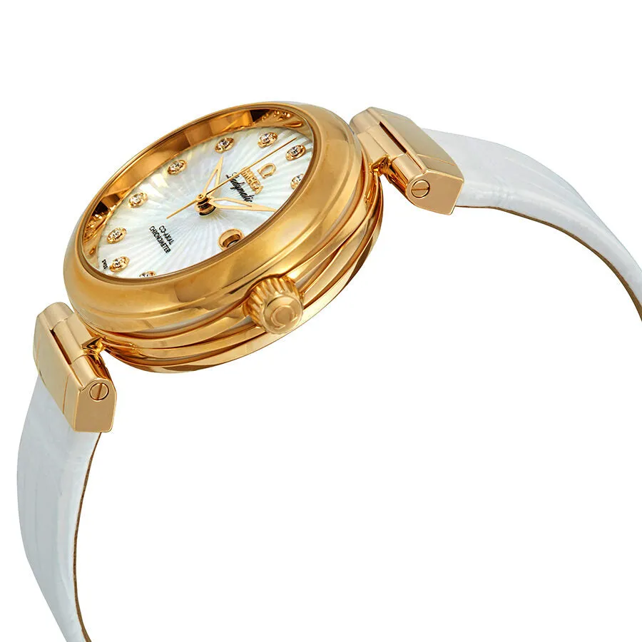 Omega De Ville Ladymatic Diamond Yellow Gold Ladies Watch 42563342055002 425.63.34.20.55.002