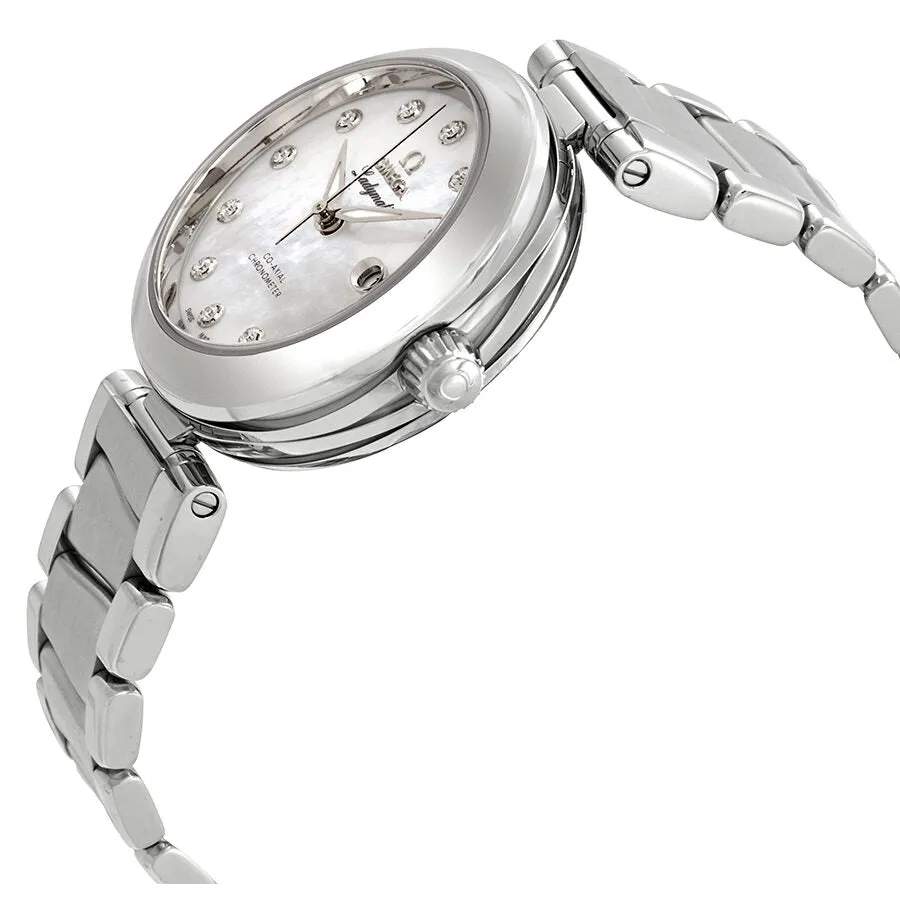 Omega DeVille Mother of Pearl Diamond Dial Stainless Steel Ladies Watch 42530342055002 425.30.34.20.55.002