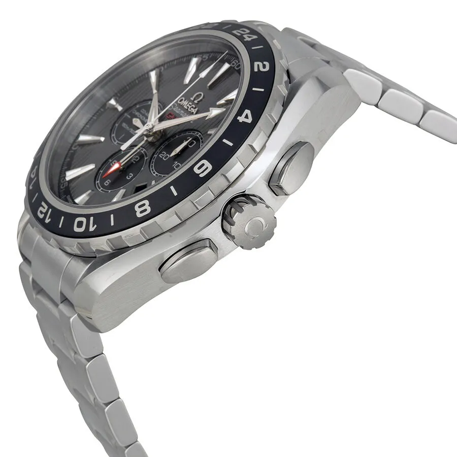 Omega Sea Master Aqua Terra Chronograph GMT Grey Dial Men's Watch 23110445206001 231.10.44.52.06.001