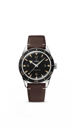 Omega Seamaster 300 Co-Axial Master Chronometer 41mm Steel on Leather Strap 234.32.41.21.01.001