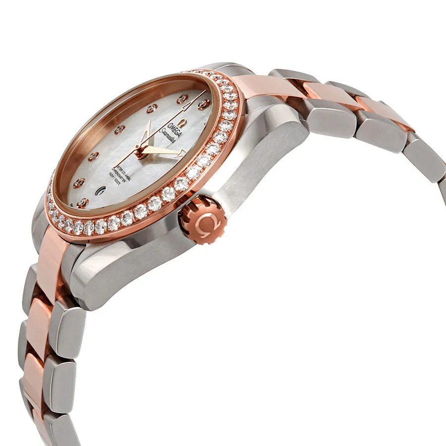 Omega Seamaster Aqua Terra Automatic Chronometer Diamond Ladies Watch 23125342055005