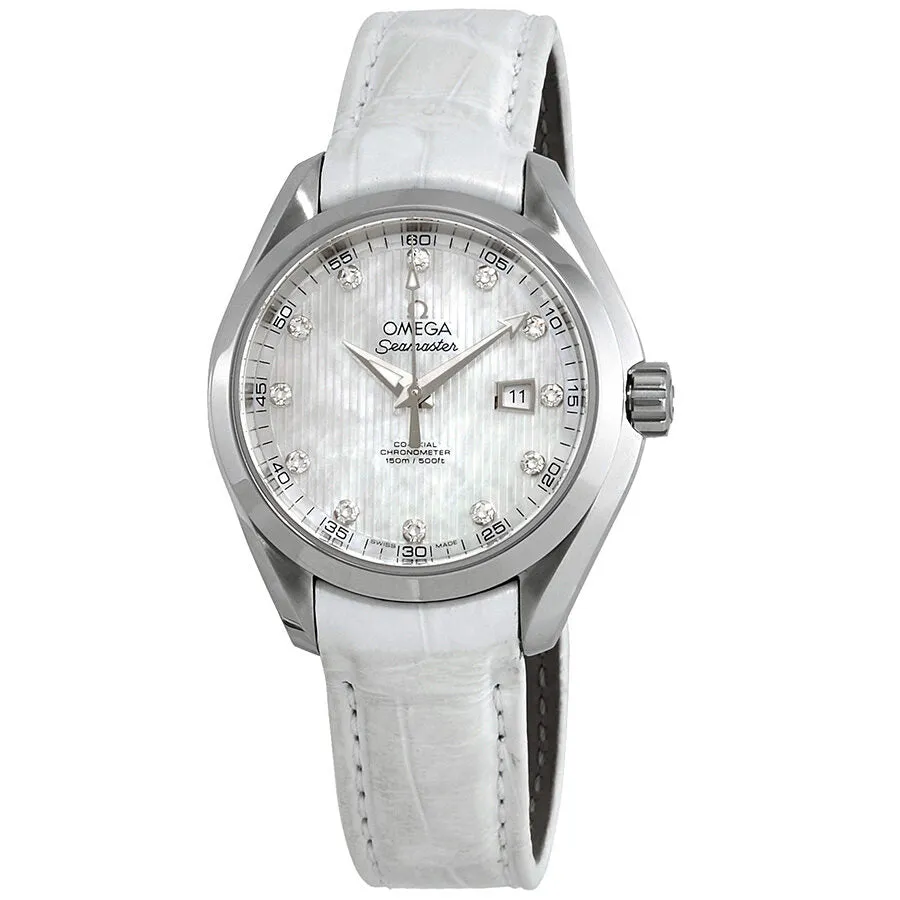 Omega Seamaster Aqua Terra Automatic Chronometer Diamond White Dial Ladies Watch 231.13.34.20.55.001