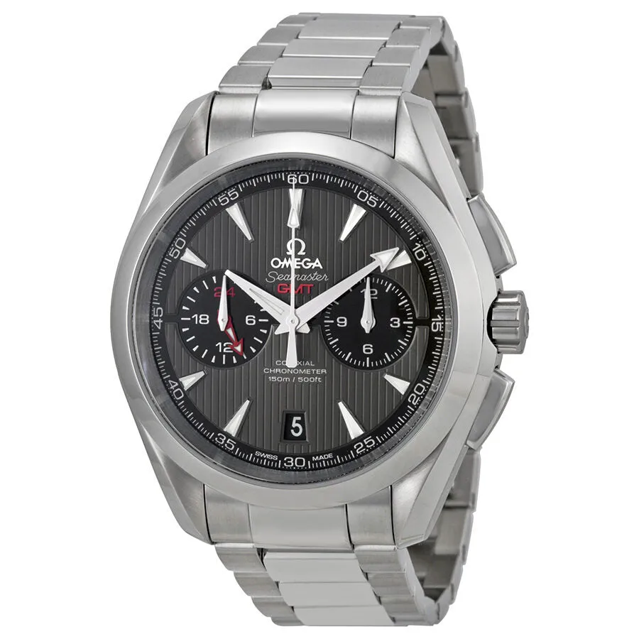 Omega Seamaster Aqua Terra Chronograph GMT Automatic Chronometer Grey Dial Men's Watch 23110435206001 231.10.43.52.06.001