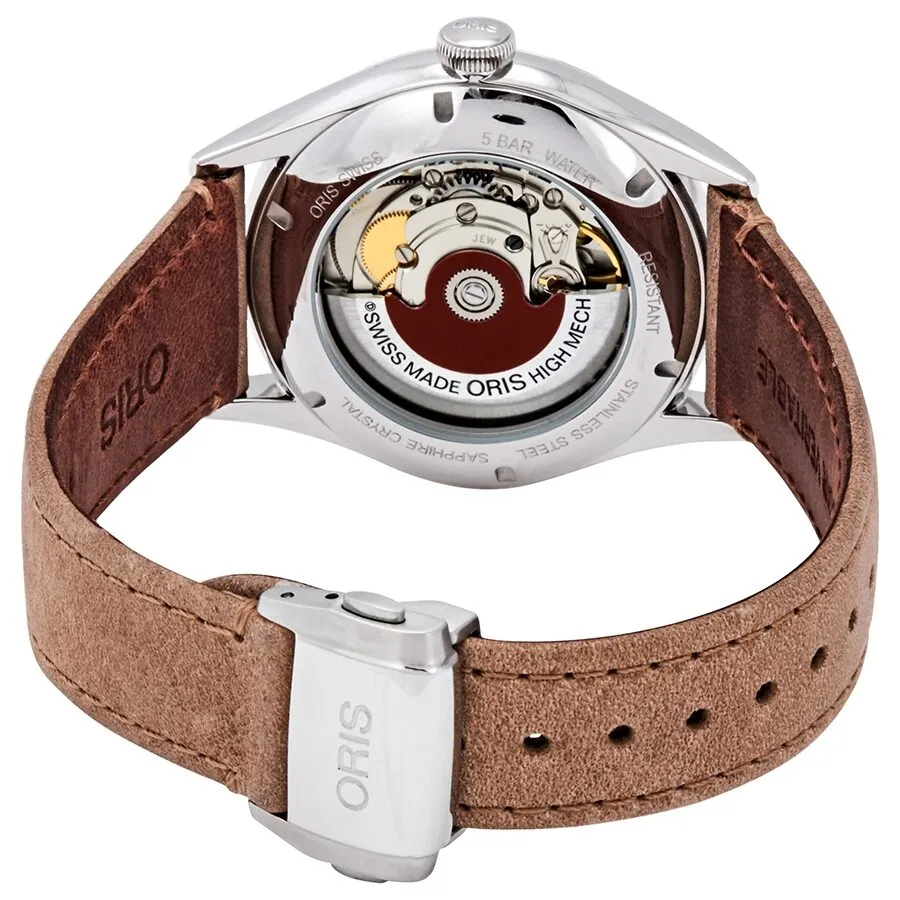 Oris Chronometer Silver Dial Men's Leather Watch 01 737 7721 4031-07 5 21 33FC