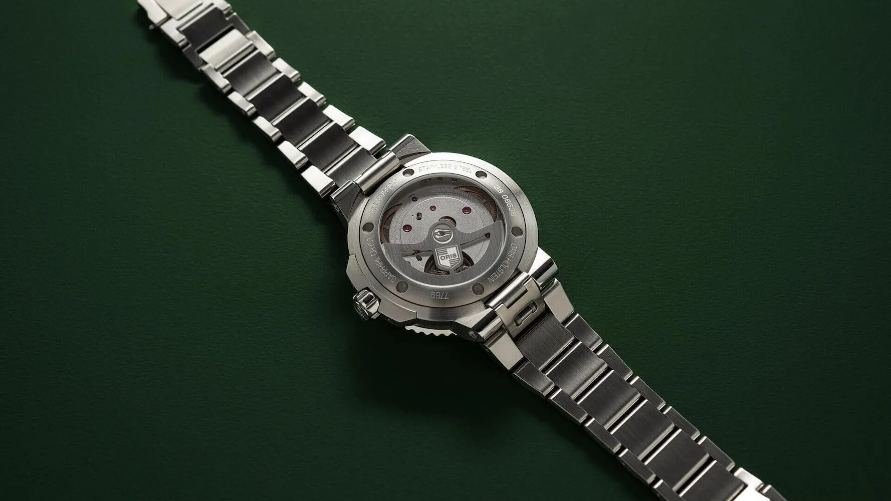 ORS Watch Aquis Date Calibre 4 Green Rubber