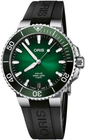ORS Watch Aquis Date Calibre 4 Green Rubber