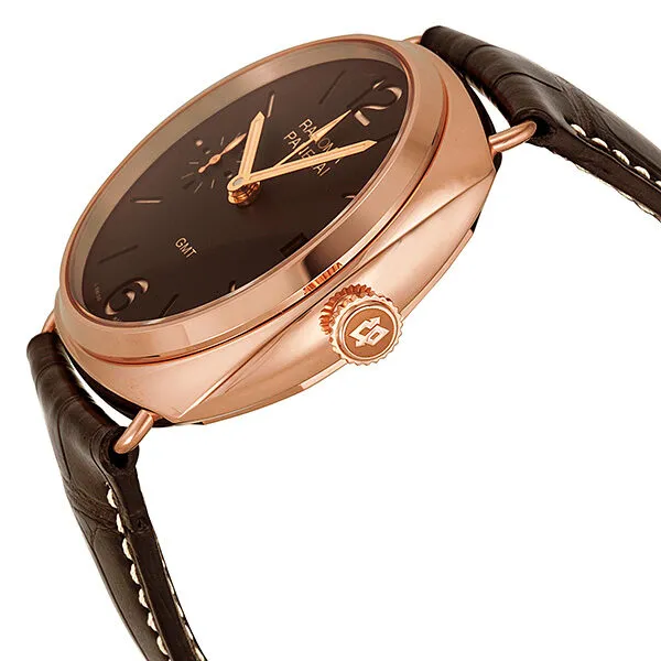 Panerai Radiomir GMT Brown Dial 18kt Rose Gold Brown Alligator Leather Men's Watch PAM00421