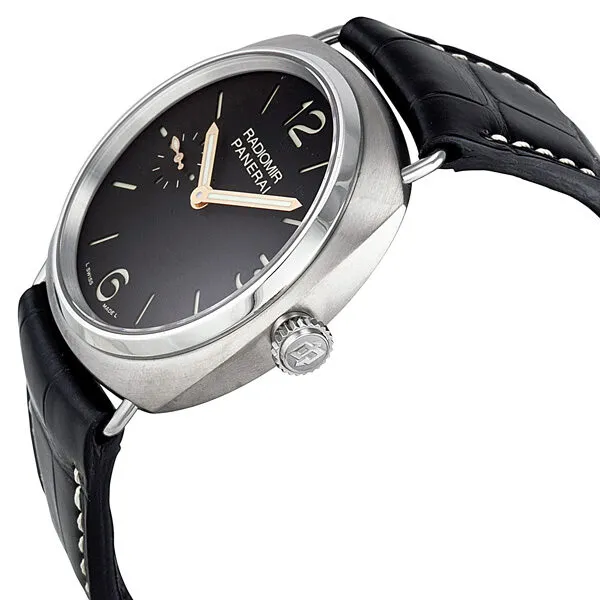 Panerai Radiomir Titanium Black Dial Leather Mechanical Men's Watch PAM00338