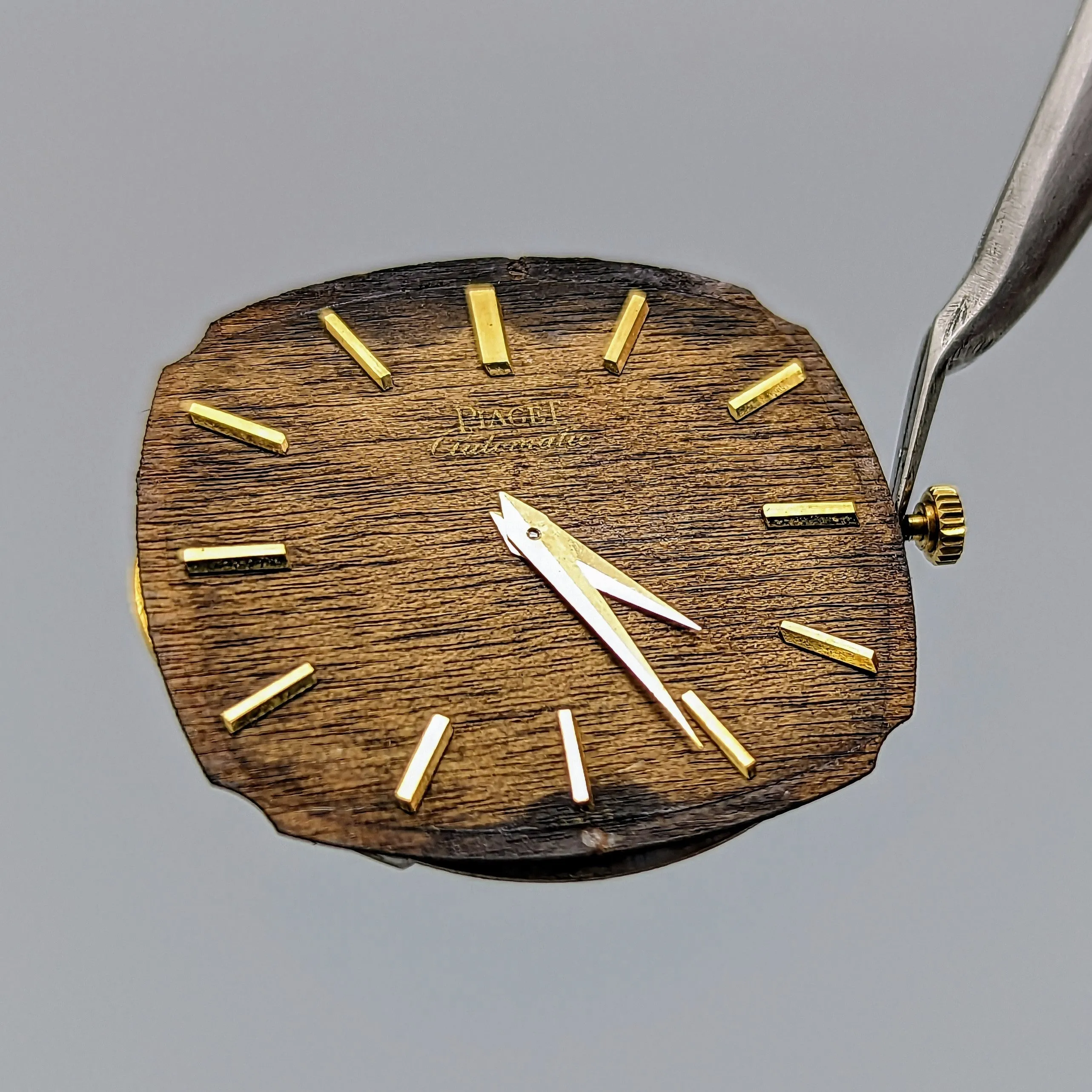 PIAGET Wristwatch 18K Gold ULTRA-THIN Movement Cal. 12P 6 ADJs 30 Jewels Wood Dial Watch