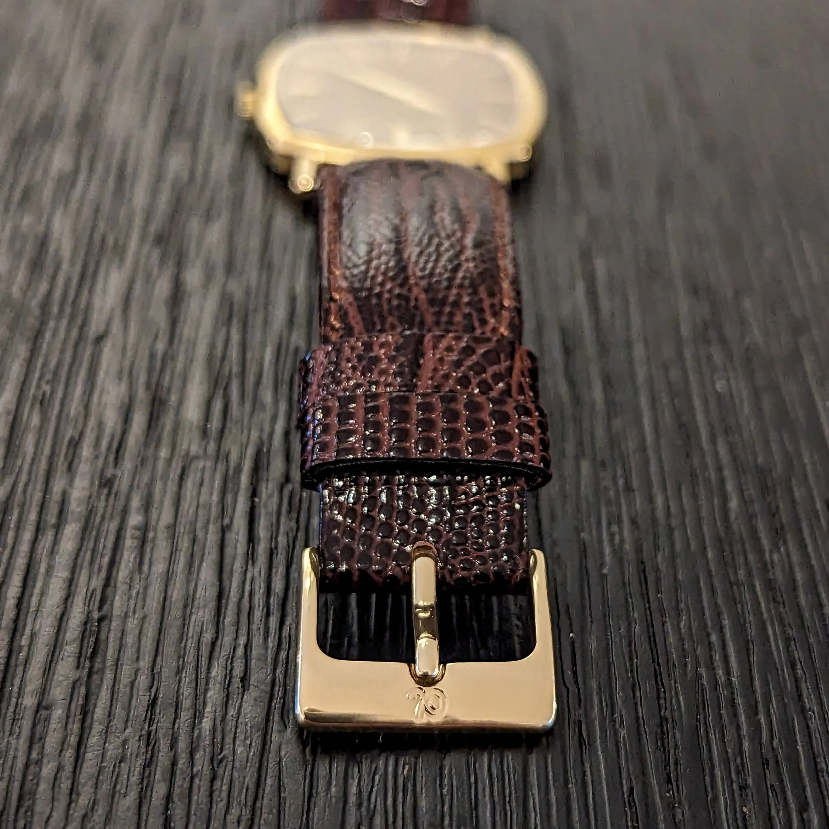 PIAGET Wristwatch 18K Gold ULTRA-THIN Movement Cal. 12P 6 ADJs 30 Jewels Wood Dial Watch