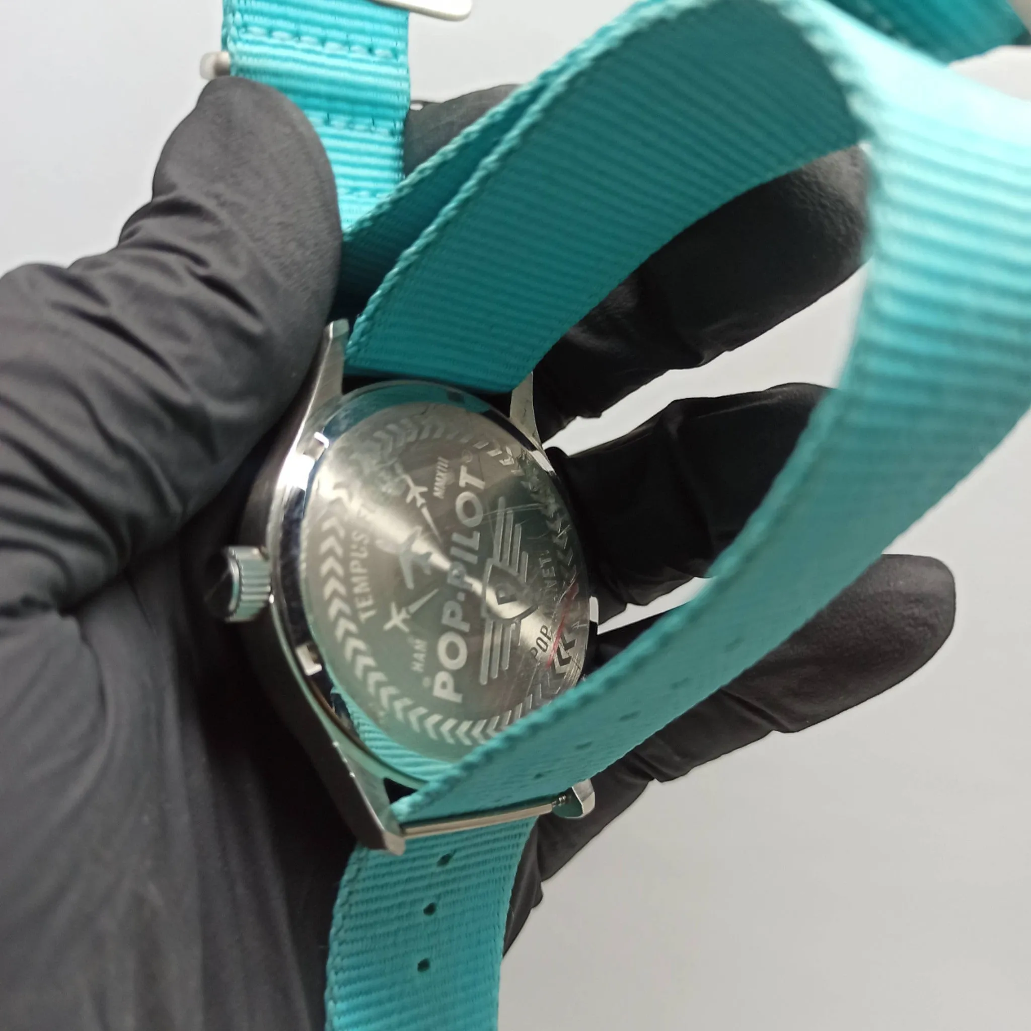 POP PILOT - Original - Brand Box - Sky Blue - 42MM - Unisex Watch.
