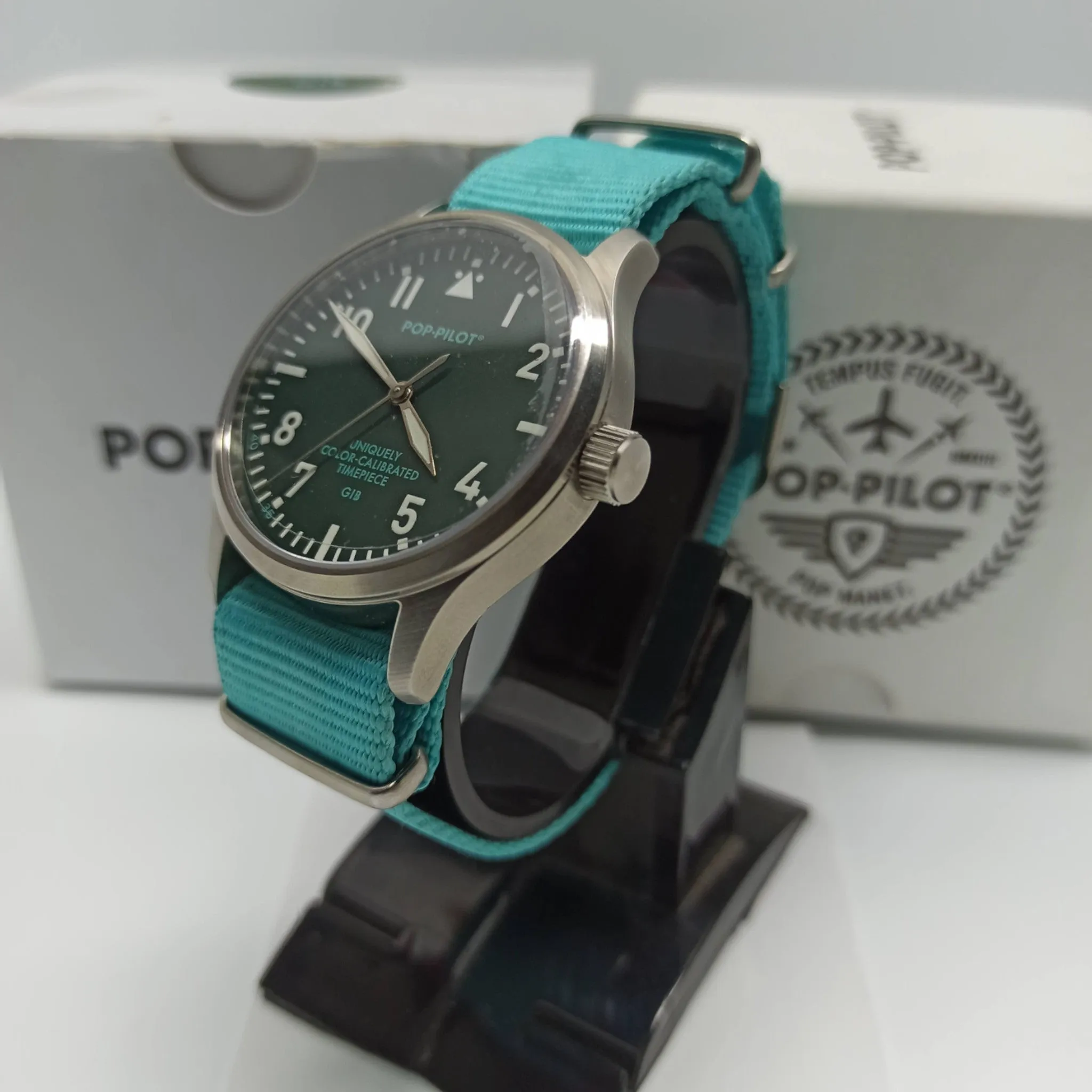 POP PILOT - Original - Brand Box - Sky Blue - 42MM - Unisex Watch.