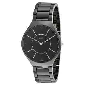 Rado Thinline Black Dial Ceramic Men's Watch R27741162