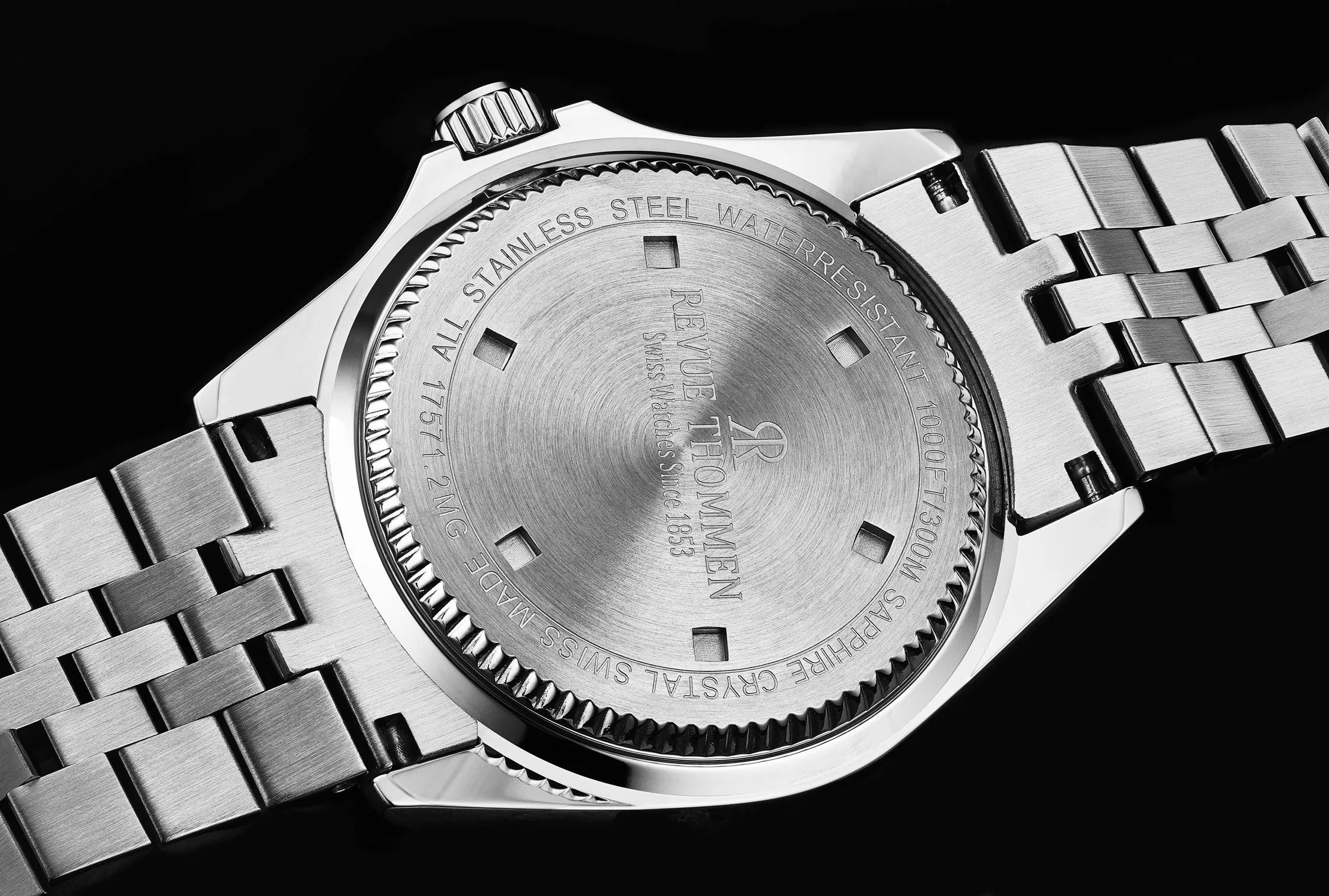 Revue Thommen Men's 'Diver' Green Dial Stainless Steel Bracelet Automatic Watch 17571.2229