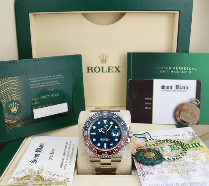 ROLEX - 18kt White Gold GMT Master II "Pepsi" Blue Dial 126719BLRO