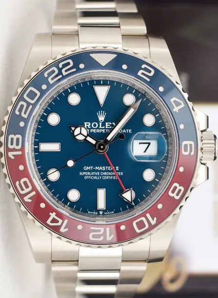 ROLEX - 18kt White Gold GMT Master II "Pepsi" Blue Dial 126719BLRO