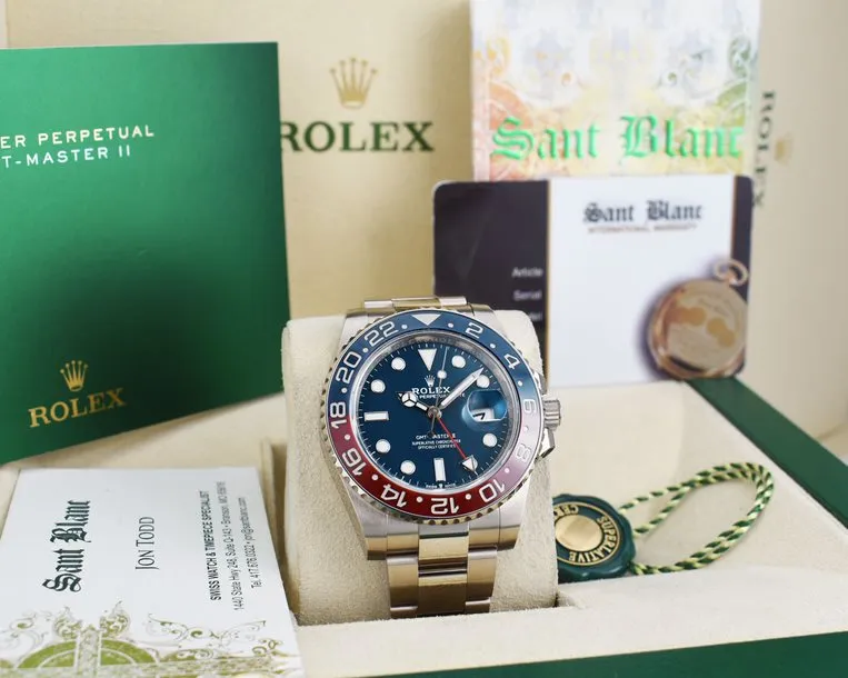 ROLEX - 18kt White Gold GMT Master II "Pepsi" Blue Dial 126719BLRO