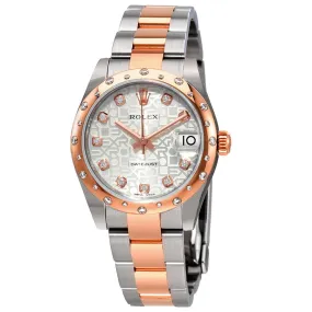 Rolex Datejust 31 Silver Jubilee Diamond Dial Ladies Steel and 18K Everose Gold Oyster Watch 178341SJDO