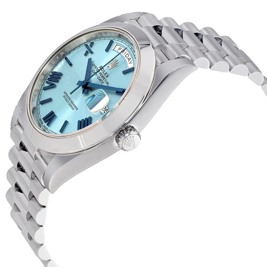 Rolex Day-Date Automatic Ice Blue Dial Platinum Men's Watch 228206IBLSRP