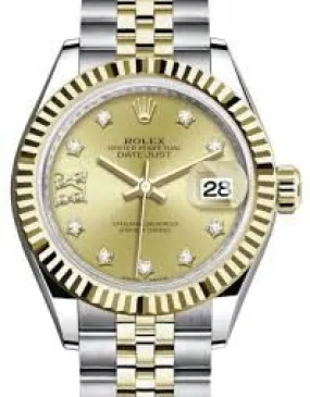 Rolex Lady Datejust Champagne Diamond Dial Automatic Steel and 18kt Yellow Gold Rolex Jubilee Watch 279173CRDJ