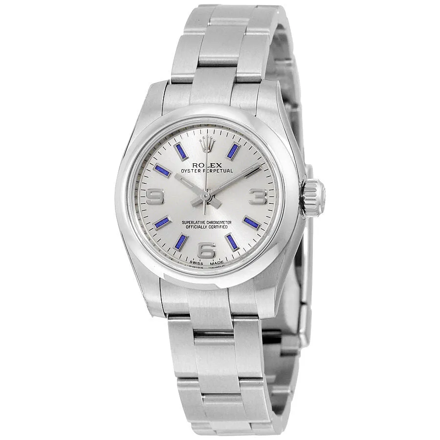 Rolex Lady Oyster Perpetual 26 Silver Dial Stainless Steel Oyster Bracelet Automatic Watch 176200SABLSO
