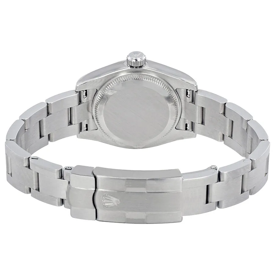 Rolex Lady Oyster Perpetual Silver Dial Maxi Numeral Dial Marker Ladies Watch 176210SMAXI