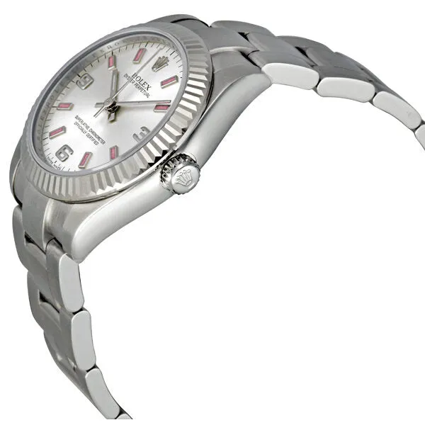 Rolex Oyster Perpetual 31 mm Silver Dial Stainless Steel Bracelet Automatic Unisex Watch 177234SAPSO
