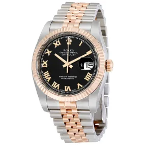 Rolex Oyster Perpetual Datejust 36 Black Dial Stainless Steel and 18K Everose Gold Jubilee Bracelet Automatic Men's Watch 116231BKRJ
