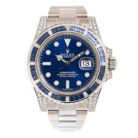 Rolex Submariner Automatic Chronometer Diamond Blue Dial Watch 116659PAVEO 116659 PAVEO