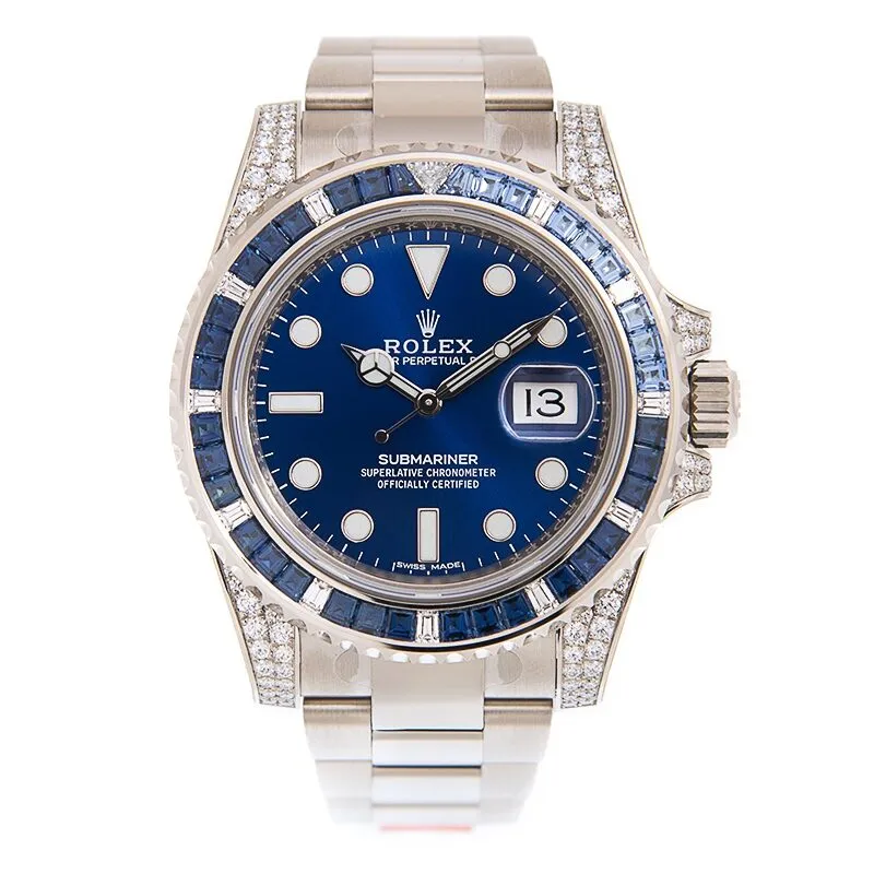 Rolex Submariner Automatic Chronometer Diamond Blue Dial Watch 116659PAVEO 116659 PAVEO