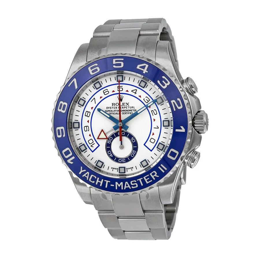 Rolex Yacht-Master II White Dial Stainless Steel Oyster Bracelet Automatic Men's Watch 116680WAO
