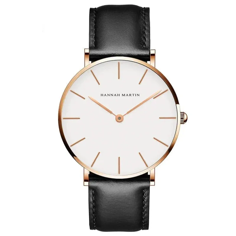 SCOSEZE® Silver Brown Leather Watch