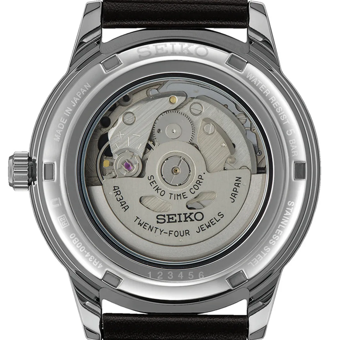 Seiko Gents Presage 'Fume' 60s Style Road Trip GMT Watch