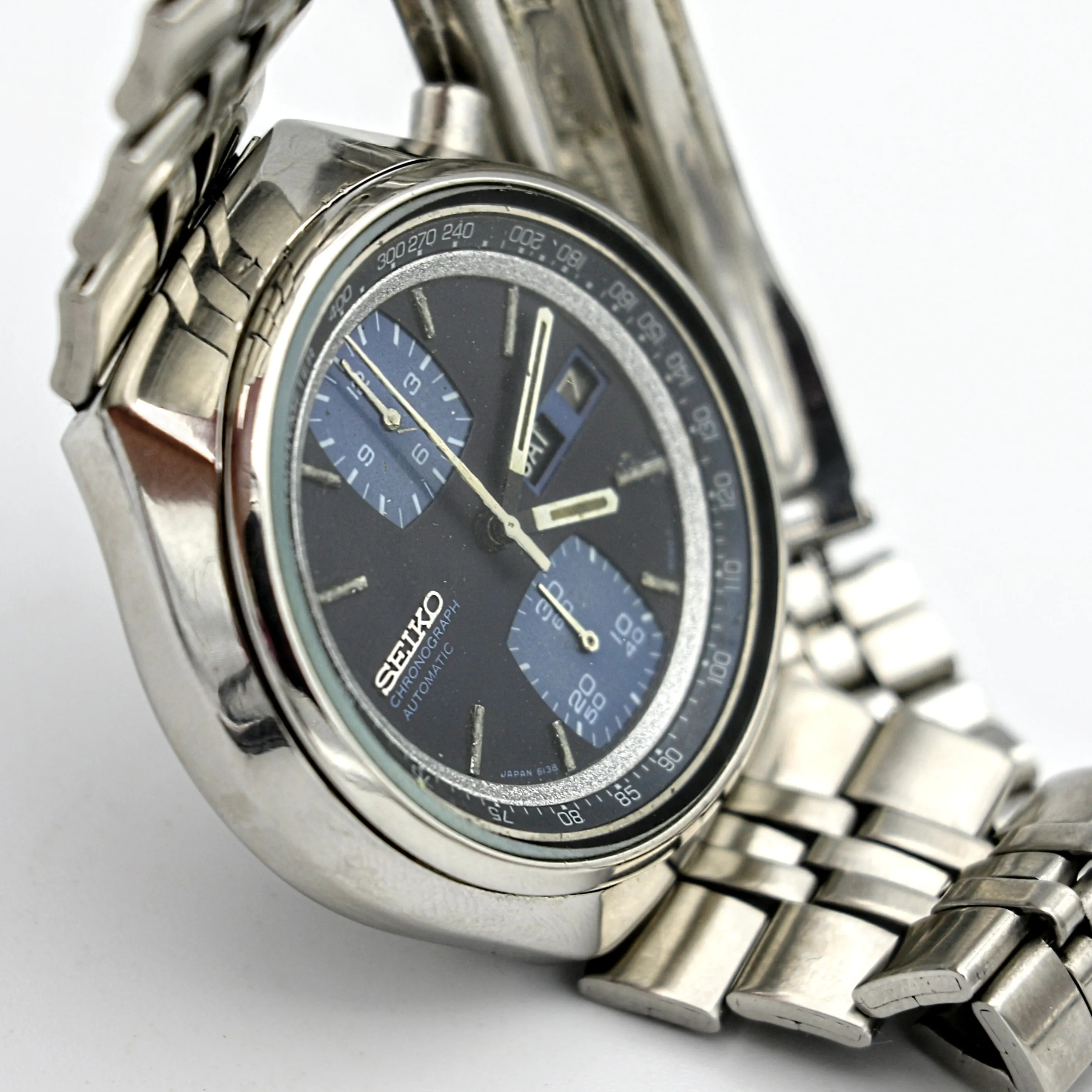 SEIKO John Player Special Watch Chronograph Automatic Wristwatch